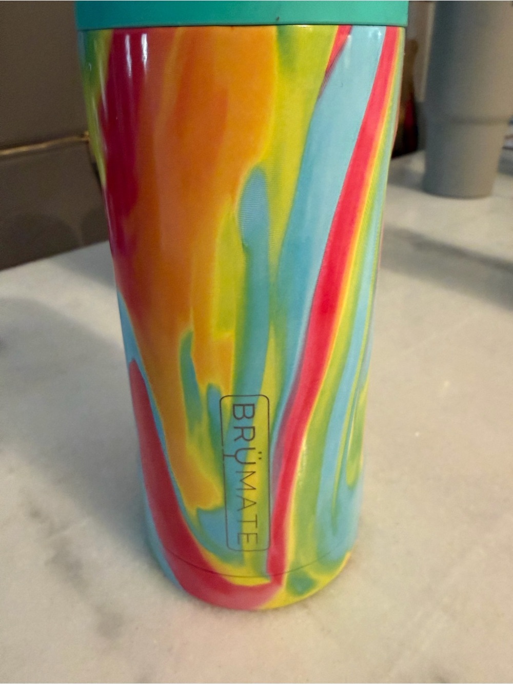 Brumate Rainbow Swirl Insulated Tumbler - Multicolor - fits tall thin cans